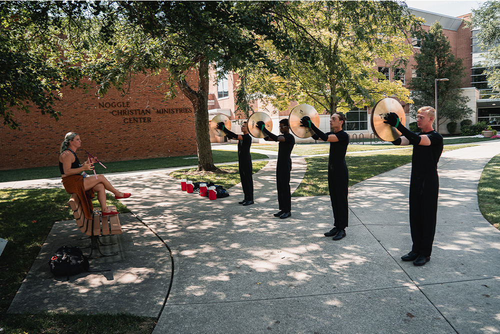 Colt Cadets cymbal players